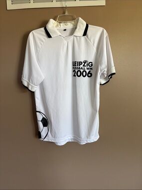 LEIPZIG soccer 2006 World Cup med polo shirt Germany FIFA futbol Italy size medi